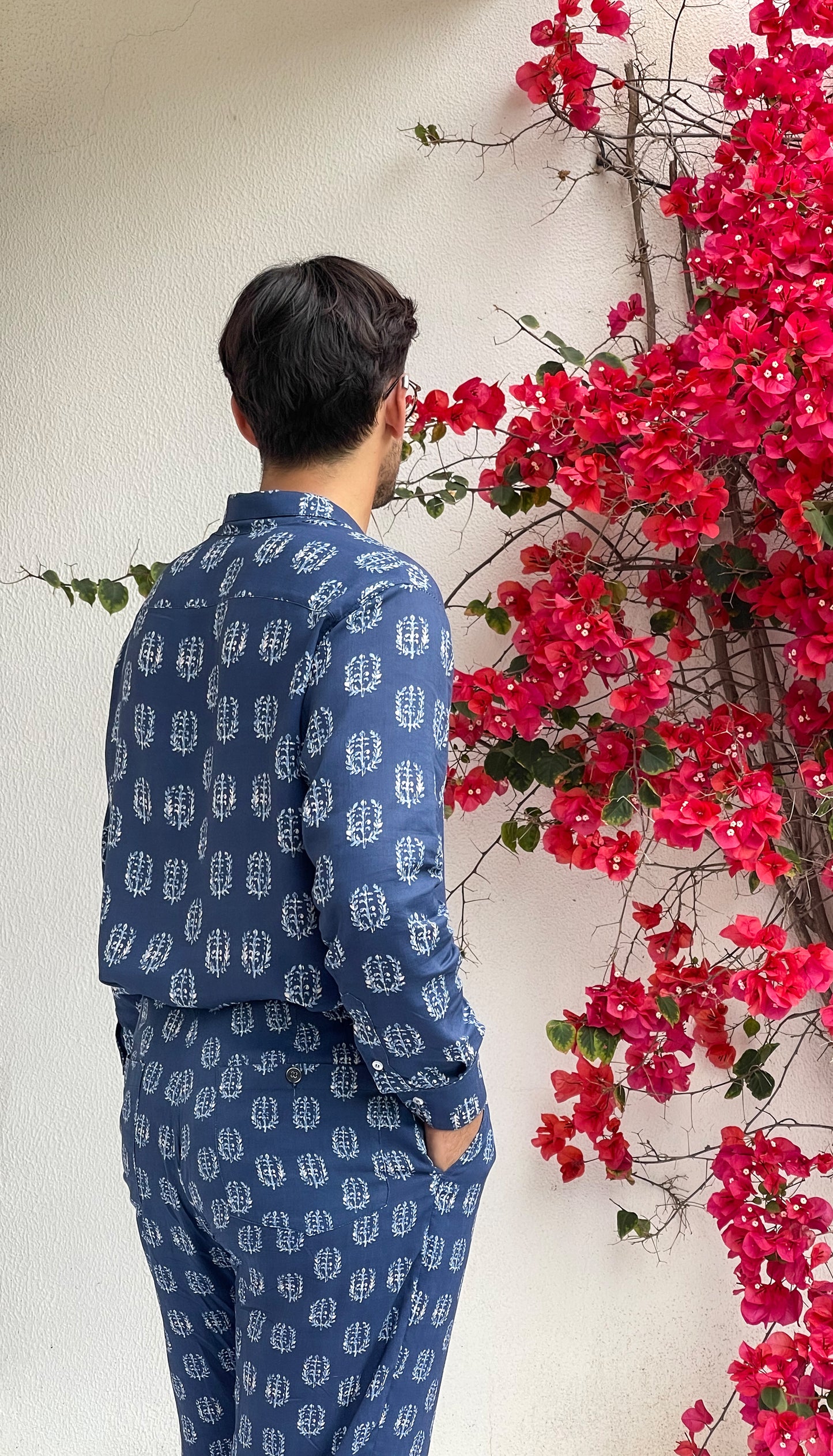 DARTED TROUSERS | NAVY BLUE