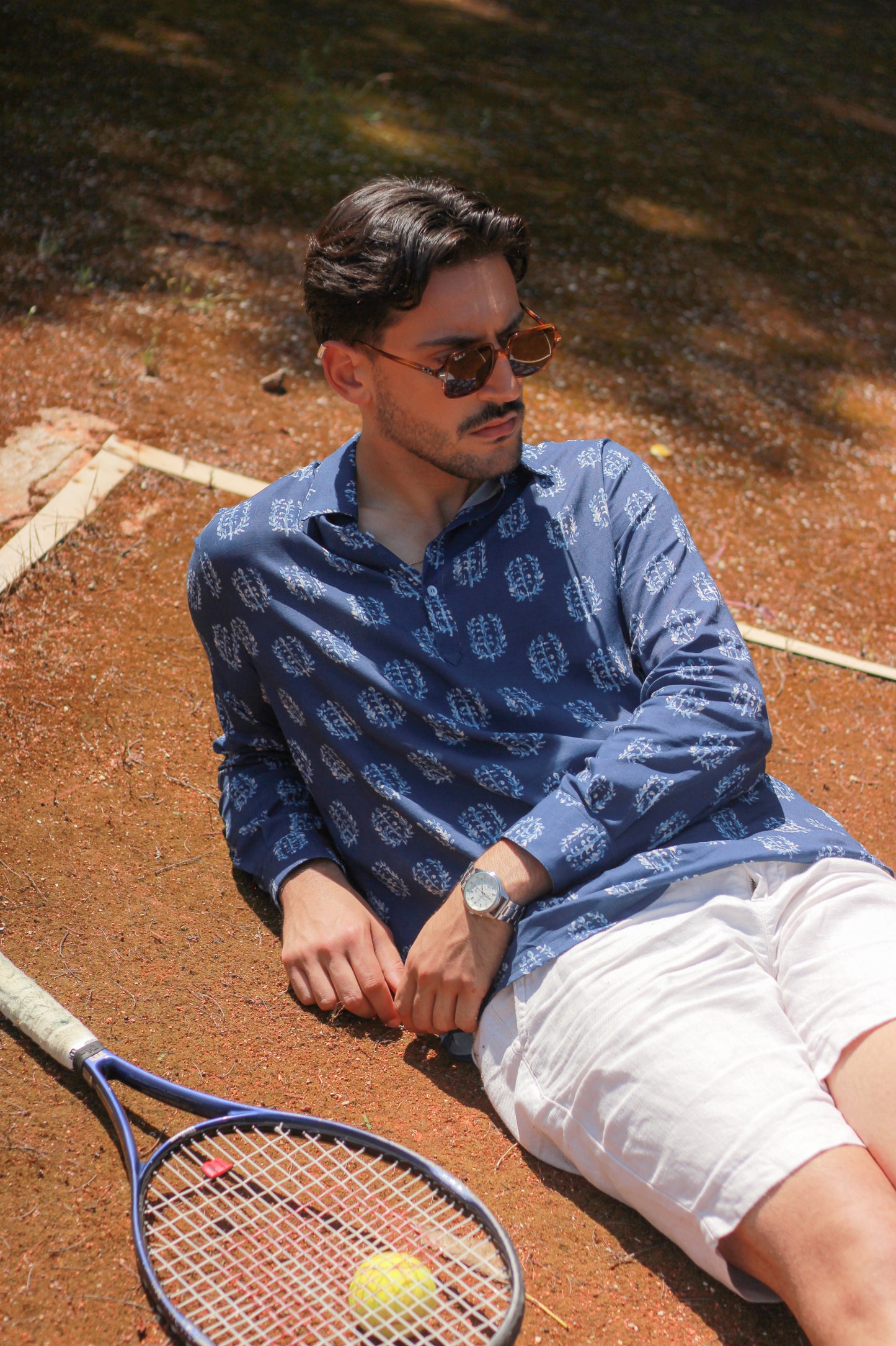 LONG SLEEVE SHIRT | NAVY BLUE