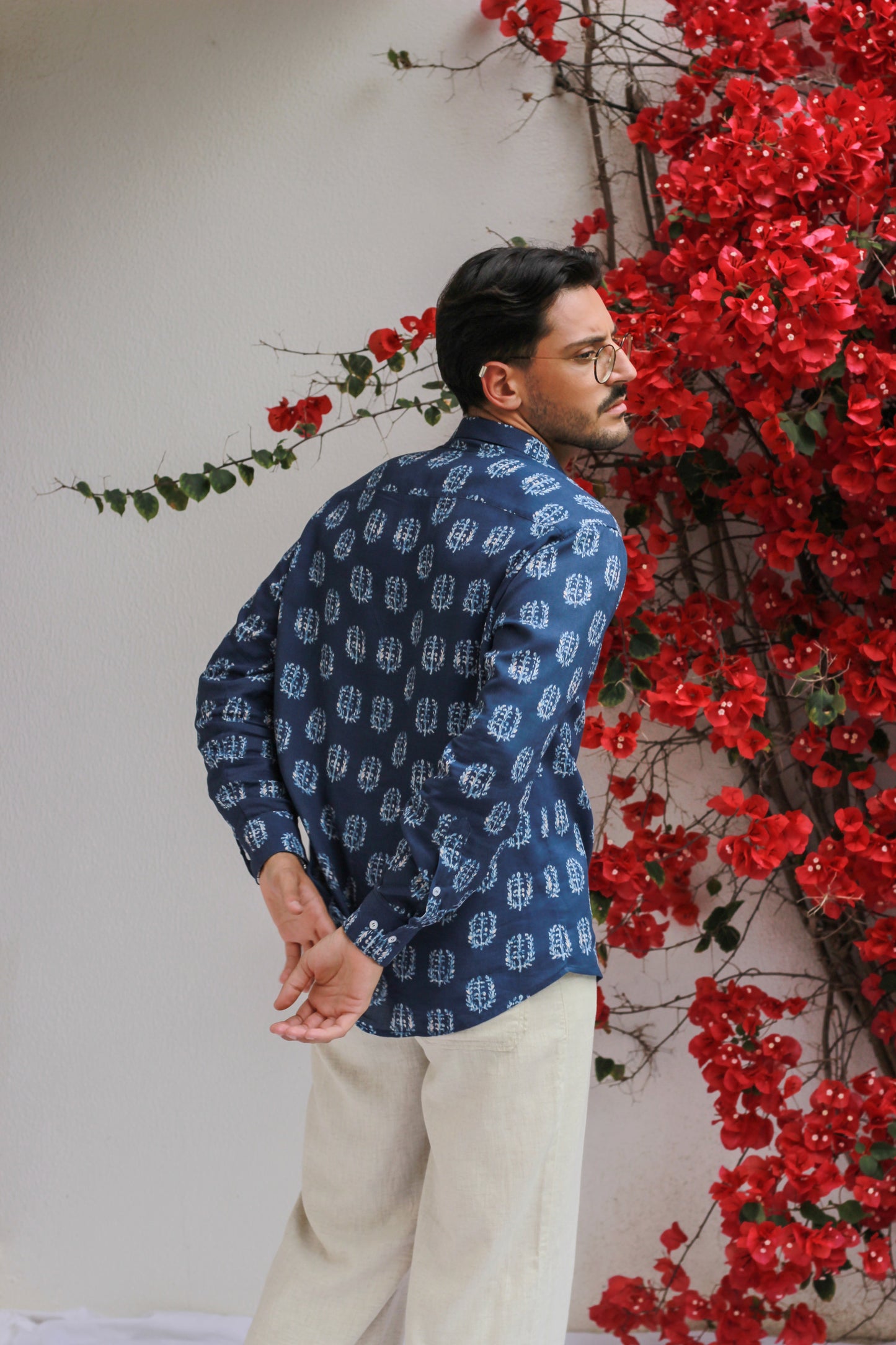 LONG SLEEVE SHIRT | NAVY BLUE